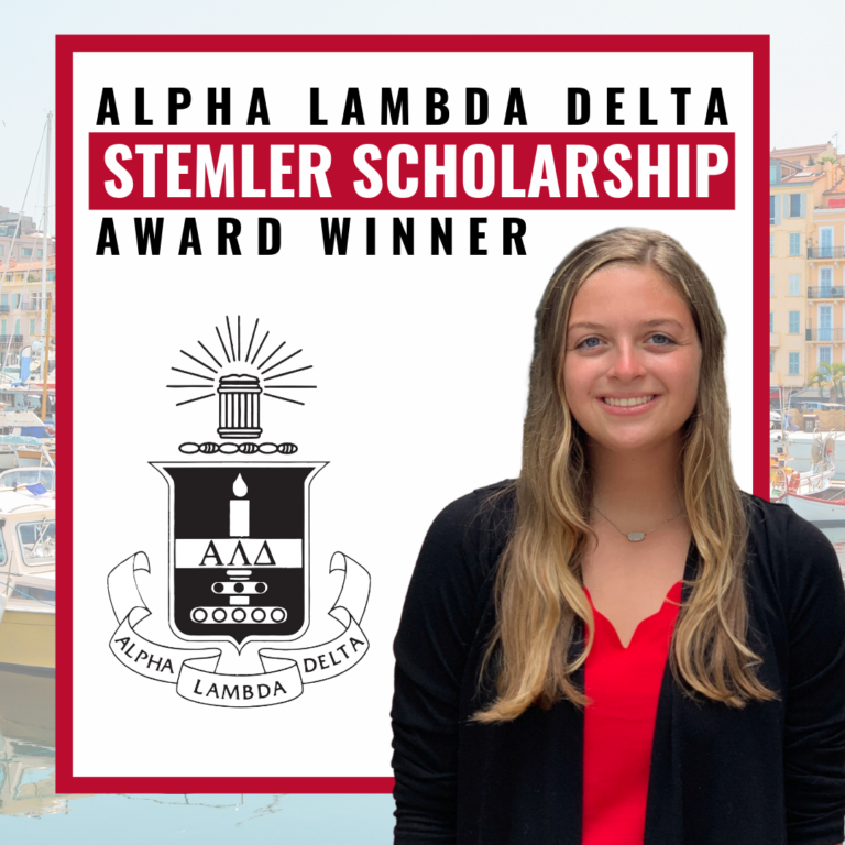Alpha Lambda Delta - Stemler Scholarship Award Winner.